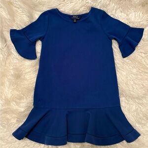 Gorgeous Polo by Ralph Lauren Royal Blue Kids Dress Classic 6x Worn Once